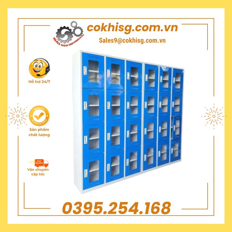 Tủ locker bằng sắt, thép sơn tĩnh điện